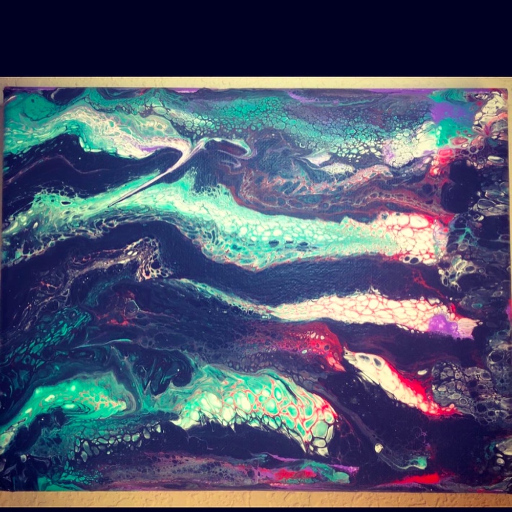Acrylic painting on wrapped canvas